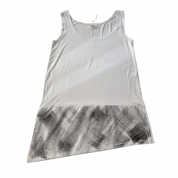 NRK by Anarkh white Tank Blouse 100% Organic Bamboo size Medium - Picture 3 of 7